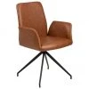 Kunstleder-Drehstuhl Naya in Cognac, B 59 x T 59 cm 2 Kunstleder-Drehstuhl Naya in Cognac, B 59 x T 59 cm -Esszimmer Verkäufe Kunstleder Drehstuhl Naya in Cognac