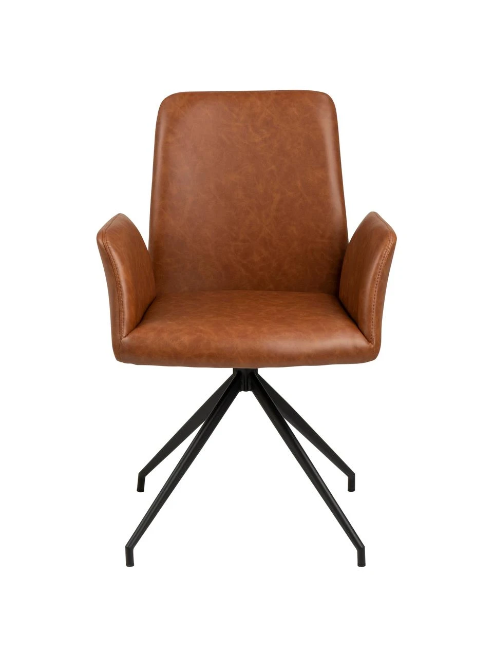 Kunstleder-Drehstuhl Naya in Cognac, B 59 x T 59 cm 6 Kunstleder-Drehstuhl Naya in Cognac, B 59 x T 59 cm – Bild 4