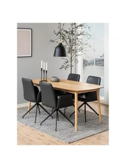 Kunstleder-Drehstuhl Naya in Dunkelgrau, B 59 x T 59 cm -Esszimmer Verkäufe Kunstleder Drehstuhl Naya in Dunkelgrau 1