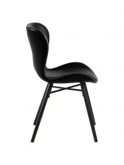 Kunstleder-Polsterstühle Batilda in Schwarz, 2 Stück, B 47 x T 53 cm -Esszimmer Verkäufe Kunstleder Polsterstuhle Batilda in Schwarz 2 Stuck 4