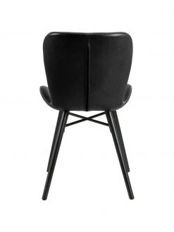 Kunstleder-Polsterstühle Batilda in Schwarz, 2 Stück, B 47 x T 53 cm -Esszimmer Verkäufe Kunstleder Polsterstuhle Batilda in Schwarz 2 Stuck 5