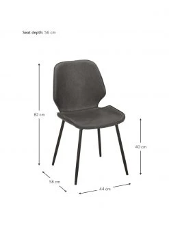 Westwing Collection Kunstleder-Polsterstühle Louis, 2 Stück, B 44 x T 58 cm 10 Westwing Collection Kunstleder-Polsterstühle Louis, 2 Stück, B 44 x T 58 cm -Esszimmer Verkäufe Kunstleder Polsterstuhle Louis 2 Stuck 8