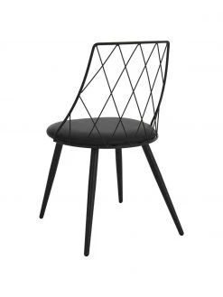 Kunstleder-Stühle Addie in Schwarz, 2 Stück, B 49 x T 49 cm -Esszimmer Verkäufe Kunstleder Stuhle Addie in Schwarz 2 Stuck 5