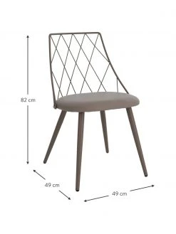 Kunstleder-Stühle Addie in Taupe, 2 Stück, B 49 x T 49 cm 10 Kunstleder-Stühle Addie in Taupe, 2 Stück, B 49 x T 49 cm -Esszimmer Verkäufe Kunstleder Stuhle Addie in Taupe 2 Stuck 2