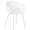 Westwing Collection Kunststoff-Armlehnstuhl Claire mit Metallbeinen, B 60 x T 54 cm