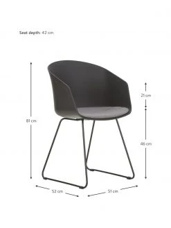 Kunststoff-Armlehnstühle Bogart mit Sitzkissen, 2 Stück, B 51 x T 52 cm -Esszimmer Verkäufe Kunststoff Armlehnstuhle Bogart mit Sitzkissen 2 Stuck 2
