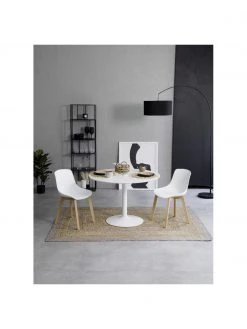 Westwing Collection Kunststoffstühle Dave mit Holzbeinen, 2 Stück, B 46 x T 52 cm -Esszimmer Verkäufe Kunststoffstuhle Dave mit Holzbeinen 2 Stuck 2