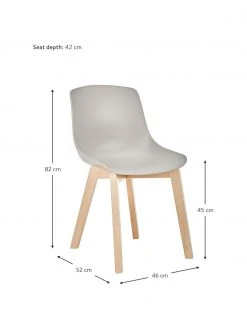 Westwing Collection Kunststoffstühle Dave mit Holzbeinen, 2 Stück, B 46 x T 52 cm -Esszimmer Verkäufe Kunststoffstuhle Dave mit Holzbeinen 2 Stuck 8