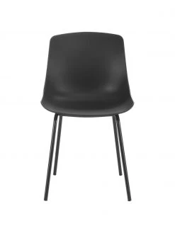 Westwing Collection Kunststoffstühle Dave mit Metallbeinen in Schwarz, 2 Stück, B 46 x T 53 cm -Esszimmer Verkäufe Kunststoffstuhle Dave mit Metallbeinen in Schwarz 2 Stuck 4