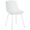 Westwing Collection Kunststoffstühle Dave mit Metallbeinen in Weiß, 2 Stück, B 46 x T 53 cm -Esszimmer Verkäufe Kunststoffstuhle Dave mit Metallbeinen in Weiss 2 Stuck