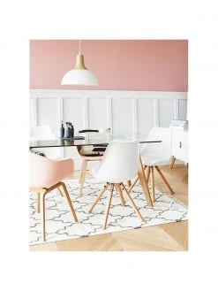 Jella & Jorg Kunststoffstühle Max mit gepolsterter Sitzfläche in Weiß, 2 Stück, B 46 x T 54 cm -Esszimmer Verkäufe Kunststoffstuhle Max mit gepolsterter Sitzflache in Weiss 2 Stuck 2