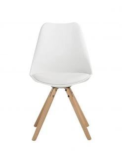 Jella & Jorg Kunststoffstühle Max mit gepolsterter Sitzfläche in Weiß, 2 Stück, B 46 x T 54 cm -Esszimmer Verkäufe Kunststoffstuhle Max mit gepolsterter Sitzflache in Weiss 2 Stuck 4