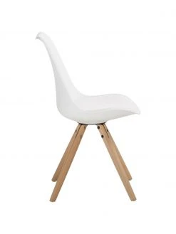 Jella & Jorg Kunststoffstühle Max mit gepolsterter Sitzfläche in Weiß, 2 Stück, B 46 x T 54 cm -Esszimmer Verkäufe Kunststoffstuhle Max mit gepolsterter Sitzflache in Weiss 2 Stuck 5