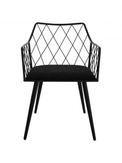 Metall-Armlehnstühle Heidie in Schwarz mit Bouclé-Sitzkissen, 2 Stück, B 53 x T 56 cm 11 Metall-Armlehnstühle Heidie in Schwarz mit Bouclé-Sitzkissen, 2 Stück, B 53 x T 56 cm -Esszimmer Verkäufe Metall Armlehnstuhle Heidie in Schwarz mit Boucle Sitzkissen 2 Stuck 3