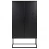 Westwing Collection Metall-Schrank Neptun mit Türen in Schwarz, B 80 x H 150 cm -Esszimmer Verkäufe Metall Schrank Neptun mit Turen in Schwarz