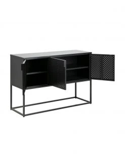 Westwing Collection Metall-Sideboard Neptun mit Türen in Schwarz, B 120 x H 80 cmNur noch 1 Artikel verfügbar -Esszimmer Verkäufe Metall Sideboard Neptun mit Turen in Schwarz 5