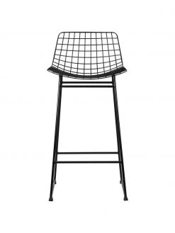 HKliving Metall-Thekenstuhl Wire in Schwarz, B 47 x H 89 cm -Esszimmer Verkäufe Metall Thekenstuhl Wire in Schwarz 4