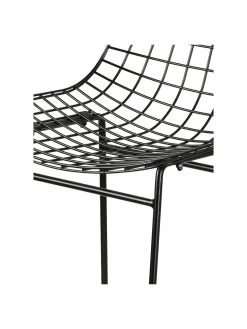 HKliving Metall-Thekenstuhl Wire in Schwarz, B 47 x H 89 cm -Esszimmer Verkäufe Metall Thekenstuhl Wire in Schwarz 5