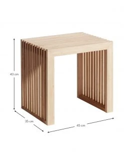 Moderner Hocker Rib aus Bambus, B 45 x H 43 cm 10 Moderner Hocker Rib aus Bambus, B 45 x H 43 cm -Esszimmer Verkäufe Moderner Hocker Rib aus Bambus 3