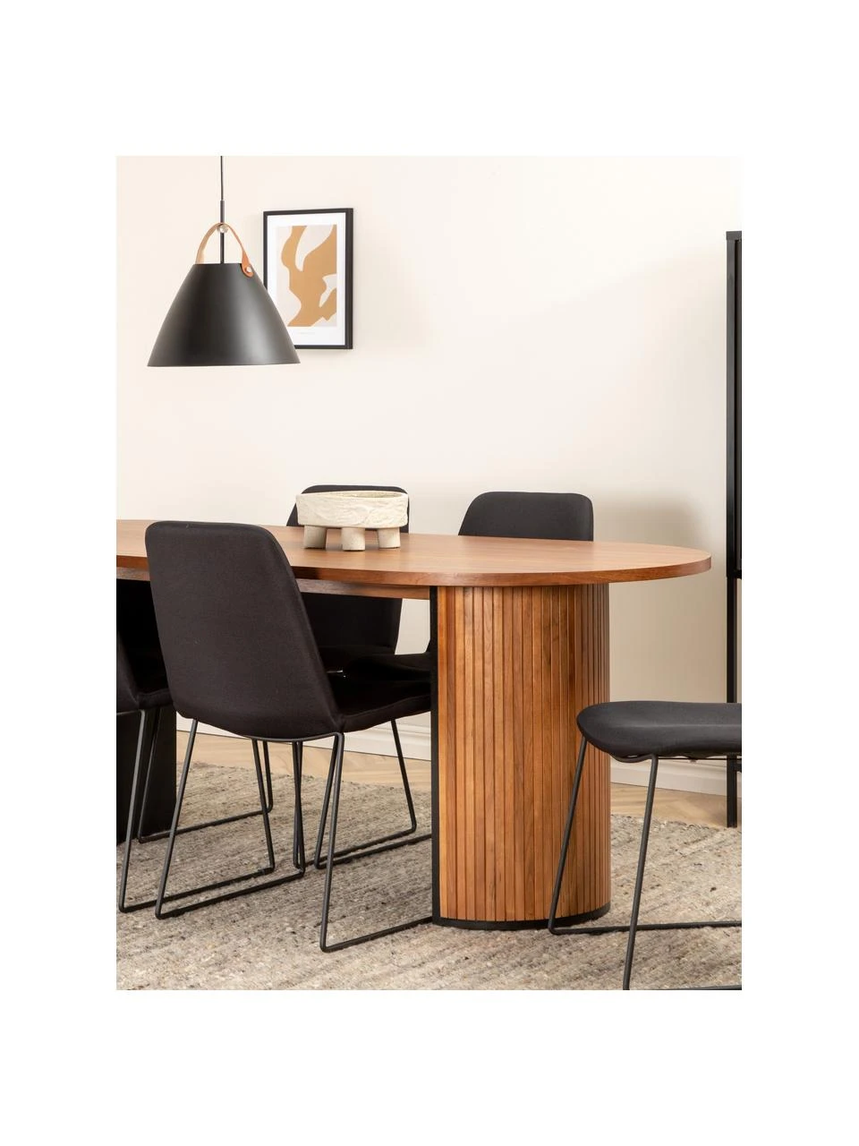 Ovaler Esstisch Bianca in Nussbaumfarben, 200 x 90 cm, B 200 x T 90 cmNur noch wenige verfügbar 4 Ovaler Esstisch Bianca in Nussbaumfarben, 200 x 90 cm, B 200 x T 90 cmNur noch wenige verfügbar – Bild 2