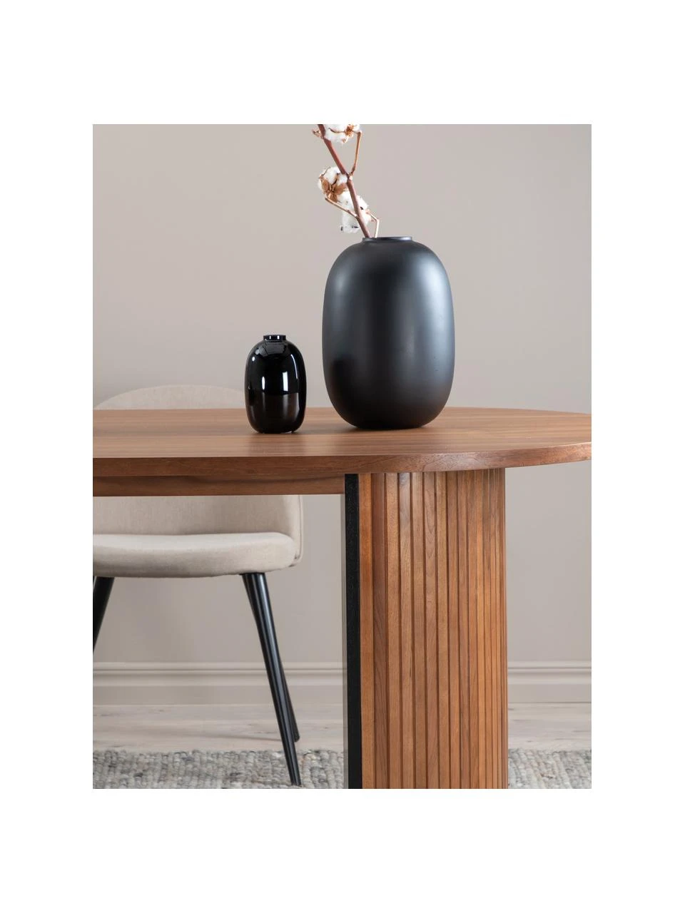 Ovaler Esstisch Bianca in Nussbaumfarben, 200 x 90 cm, B 200 x T 90 cmNur noch wenige verfügbar 5 Ovaler Esstisch Bianca in Nussbaumfarben, 200 x 90 cm, B 200 x T 90 cmNur noch wenige verfügbar – Bild 3