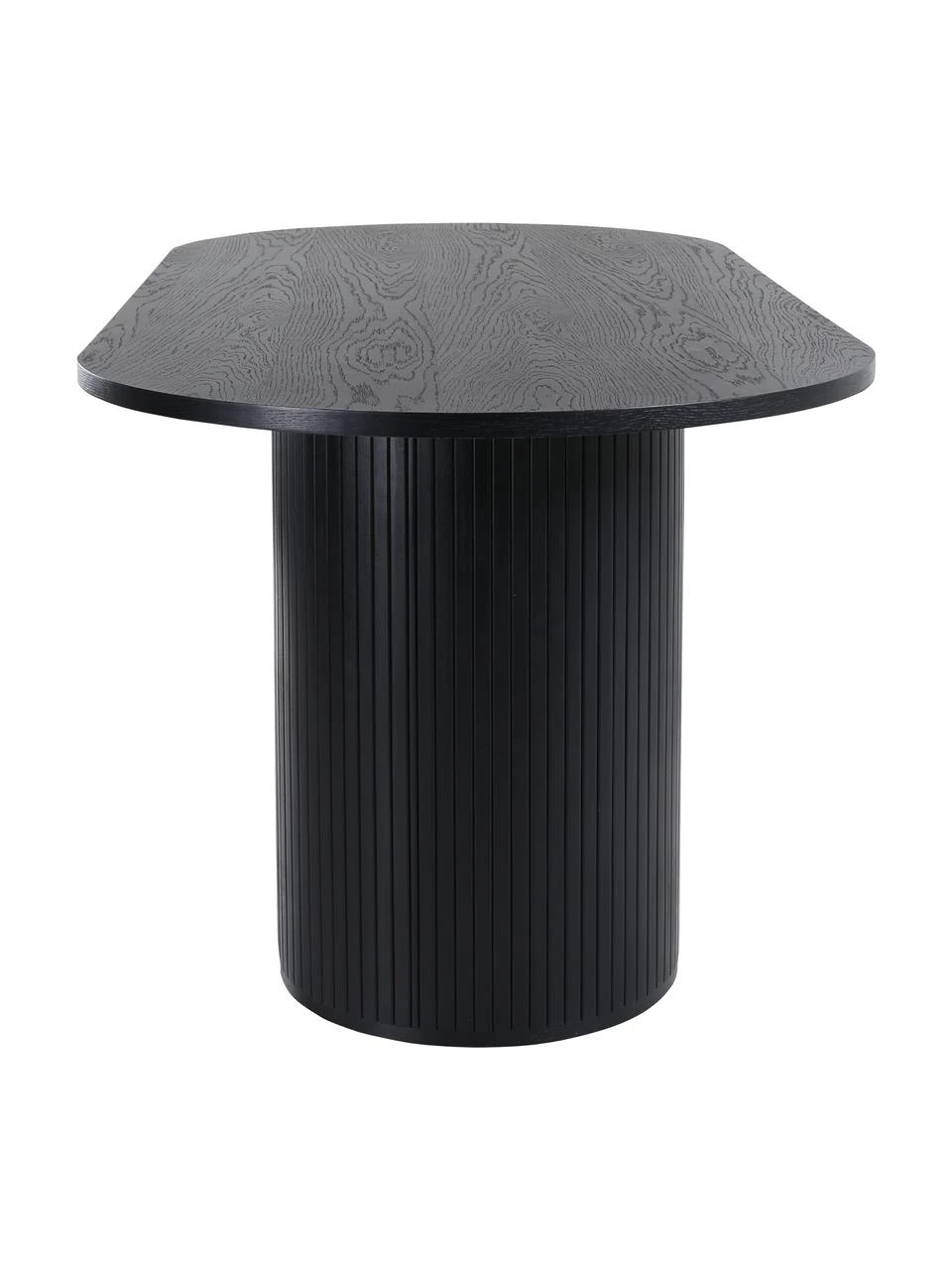 Ovaler Esstisch Bianca mit Eichenholzfunier in Schwarz, 200 x 90 cm, B 200 x T 90 cm 6 Ovaler Esstisch Bianca mit Eichenholzfunier in Schwarz, 200 x 90 cm, B 200 x T 90 cm – Bild 4