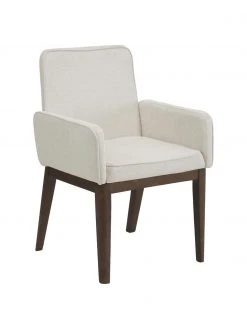 Westwing Collection Polster-Armlehnstuhl Koga in Cremeweiß, B 54 x H 86 cm