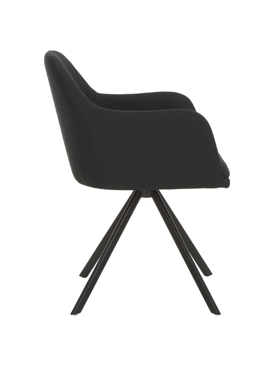 Westwing Collection Polster-Drehstuhl Lola mit Armlehne in Schwarz, B 58 x T 53 cm 8 Westwing Collection Polster-Drehstuhl Lola mit Armlehne in Schwarz, B 58 x T 53 cm – Bild 6