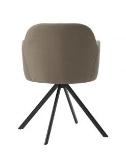 Westwing Collection Polster-Drehstuhl Lola mit Armlehne in Taupe, B 58 x T 53 cm -Esszimmer Verkäufe Polster Drehstuhl Lola mit Armlehne in Taupe 4