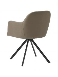 Westwing Collection Polster-Drehstuhl Lola mit Armlehne in Taupe, B 58 x T 53 cm -Esszimmer Verkäufe Polster Drehstuhl Lola mit Armlehne in Taupe 5