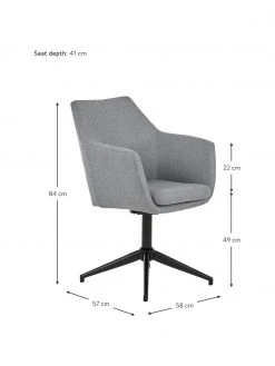 Polster-Drehstuhl Nora mit Armlehne, B 58 x T 57 cm -Esszimmer Verkäufe Polster Drehstuhl Nora mit Armlehne 2