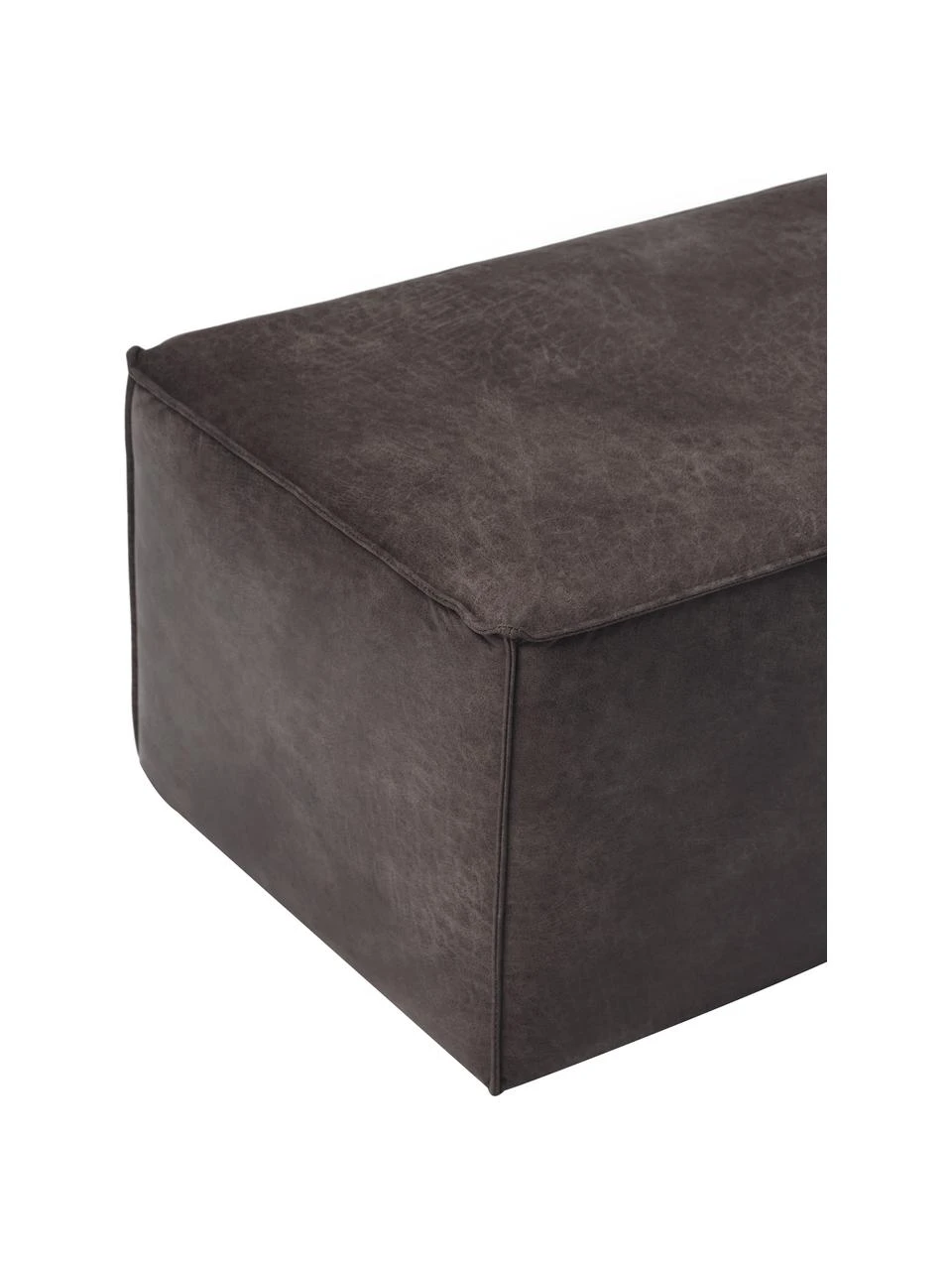 Westwing Collection Polsterbank Sanja aus recyceltem Leder in Schwarz, B 122 x T 54 cm 7 Westwing Collection Polsterbank Sanja aus recyceltem Leder in Schwarz, B 122 x T 54 cm – Bild 5