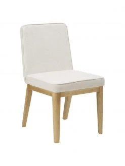 Westwing Collection Polsterstuhl Koga in Cremeweiß, B 47 x H 86 cm