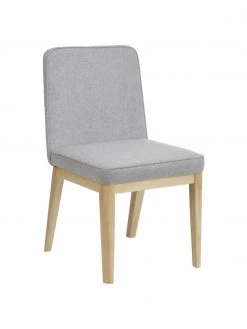 Westwing Collection Polsterstuhl Koga in Grau, B 47 x H 86 cm