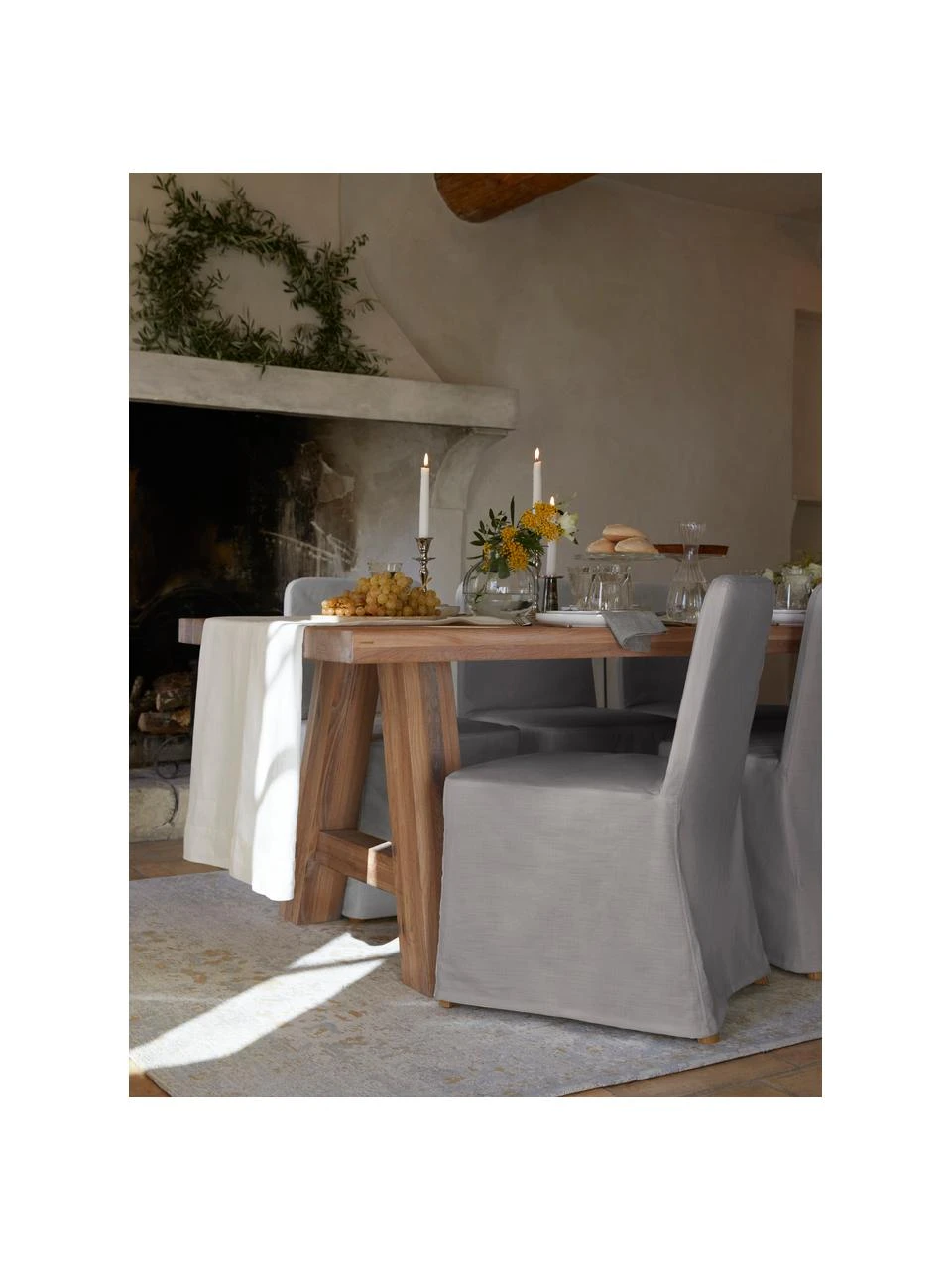 Westwing Collection Polsterstuhl Russell mit Husse in Grau, B 47 x H 86 cm 4 Westwing Collection Polsterstuhl Russell mit Husse in Grau, B 47 x H 86 cm – Bild 2