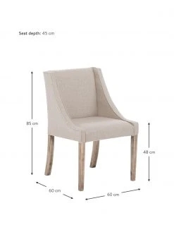 Westwing Collection Polsterstuhl Savannah mit Holzbeinen, B 60 x T 60 cm -Esszimmer Verkäufe Polsterstuhl Savannah mit Holzbeinen 2