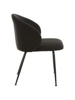 Westwing Collection Polsterstühle Luisa in Schwarz, 2 Stück, B 59 x T 58 cm -Esszimmer Verkäufe Polsterstuhle Luisa in Schwarz 2 Stuck 4