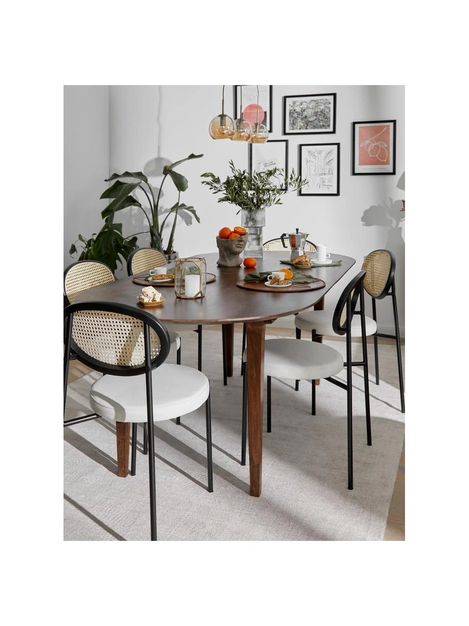 Westwing Collection Polsterstühle Niko mit Wiener Geflecht, 2 Stück, B 54 x H 84 cm 4 Westwing Collection Polsterstühle Niko mit Wiener Geflecht, 2 Stück, B 54 x H 84 cm – Bild 2