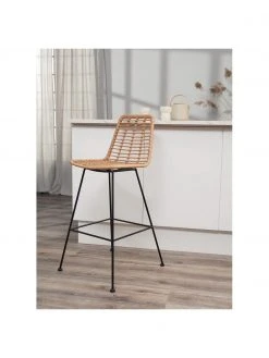 Westwing Collection Polyrattan-Barstuhl Costa mit Metall-Beinen, B 56 x H 110 cm 10 Westwing Collection Polyrattan-Barstuhl Costa mit Metall-Beinen, B 56 x H 110 cm -Esszimmer Verkäufe Polyrattan Barstuhl Costa mit Metall Beinen 2