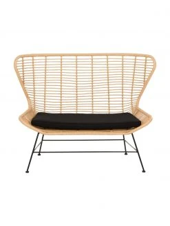 Westwing Collection Polyrattan-Sitzbank Costa, B 137 x H 105 cm -Esszimmer Verkäufe Polyrattan Sitzbank Costa 3