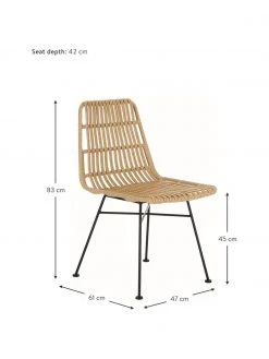 Westwing Collection Polyrattan-Stühle Costa, 2 Stück, B 47 x T 61 cm -Esszimmer Verkäufe Polyrattan Stuhle Costa 2 Stuck 3