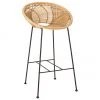 Bloomingville Rattan-Barstuhl Yonne mit Metall-Beinen, B 52 x H 94 cm -Esszimmer Verkäufe Rattan Barstuhl Yonne mit Metall Beinen