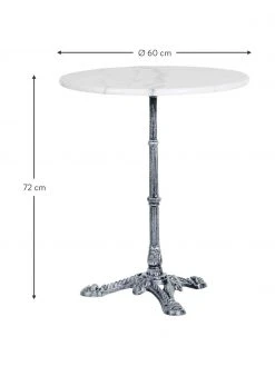 Brafab Runder Bistrotisch Loire mit Marmorplatte, Ø 60 cm, Ø 60 x H 72 cm -Esszimmer Verkäufe Runder Bistrotisch Loire mit Marmorplatte O 60 cm 3