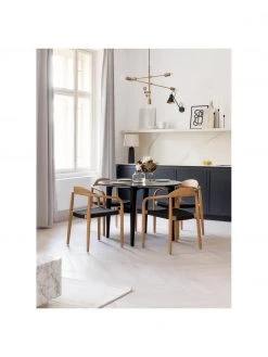 Westwing Collection Runder Esstisch Archie aus Mangoholz in Schwarz, Ø 110 cm, Ø 110 x H 75 cm -Esszimmer Verkäufe Runder Esstisch Archie aus Mangoholz in Schwarz O 110 cm 2