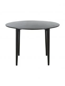 Westwing Collection Runder Esstisch Archie aus Mangoholz in Schwarz, Ø 110 cm, Ø 110 x H 75 cm -Esszimmer Verkäufe Runder Esstisch Archie aus Mangoholz in Schwarz O 110 cm 4