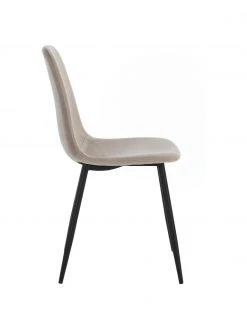 Runder Esstisch Gilda mit Samt-Stühlen in Beige, Ø 110 cm, Ø 110 x H 75 cm -Esszimmer Verkäufe Runder Esstisch Gilda mit Samt Stuhlen in Beige O 110 cm 3