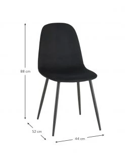 Runder Esstisch Gilda mit Samt-Stühlen in Schwarz, Ø 110 cm, Ø 110 x H 75 cm -Esszimmer Verkäufe Runder Esstisch Gilda mit Samt Stuhlen in Schwarz O 110 cm 2