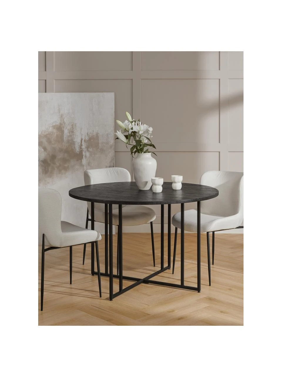 Westwing Collection Runder Esstisch Luca aus Mangoholz, in verschiedenen Größen, Ø 120 x H 75 cm 4 Westwing Collection Runder Esstisch Luca aus Mangoholz, in verschiedenen Größen, Ø 120 x H 75 cm – Bild 2