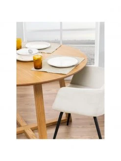 Runder Esstisch Malika aus Birkenholz, Ø 120 cm, Ø 120 x H 75 cm -Esszimmer Verkäufe Runder Esstisch Malika aus Birkenholz O 120 cm 2