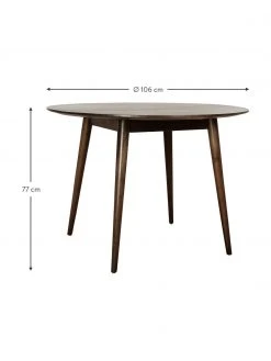 Westwing Collection Runder Esstisch Oscar aus Mangoholz, Ø 106 cm, Ø 106 x H 77 cm -Esszimmer Verkäufe Runder Esstisch Oscar aus Mangoholz O 106 cm 2